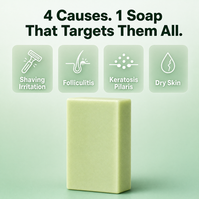 Japanese Exfoliating Bar Soap for Strawberry & Bumpy Skin